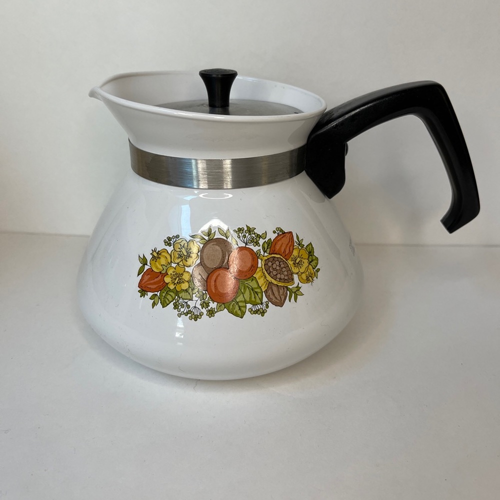 Vintage Corning Ware Spice of Life 6 Cup Tea Pot Very Good